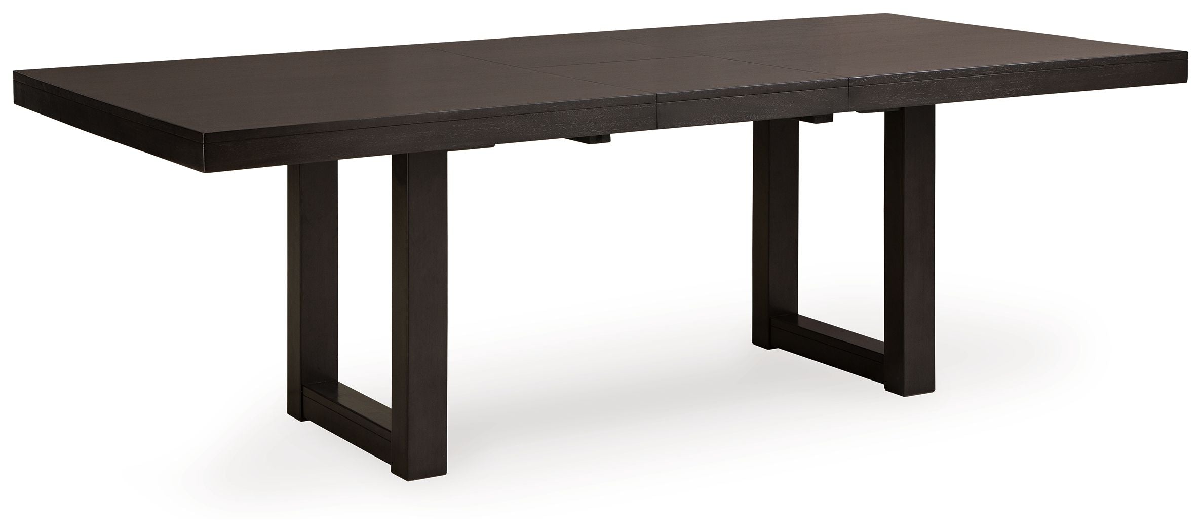 Neymorton - Table à rallonge rectangulaire style papillon, brun gris foncé