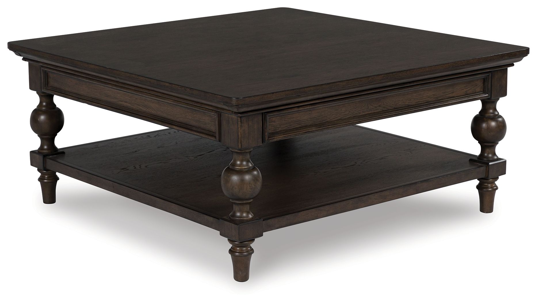 Veramond - Marron foncé - Table basse carrée