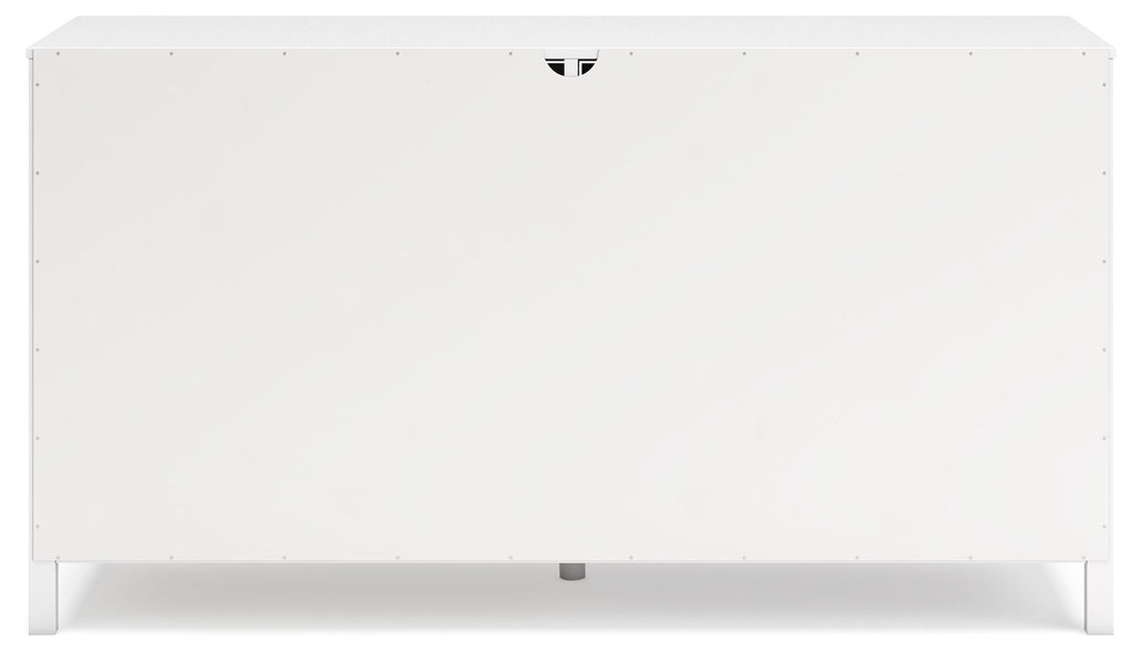 Hallityn - Blanc - Commode à six tiroirs