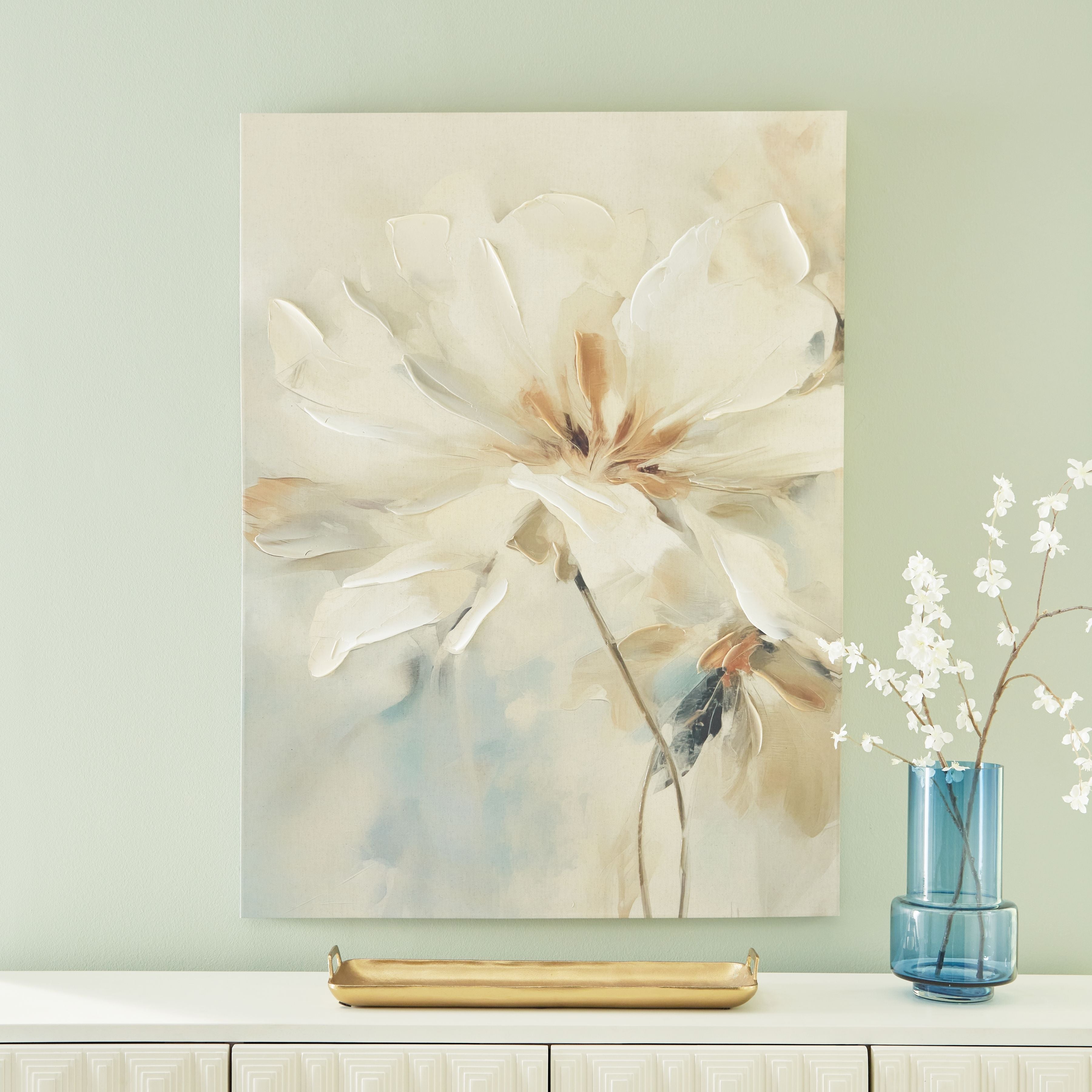 Camworth - Tan / Bleu / Crème - Décoration murale