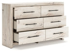 Lawroy - Naturel clair - Commode à six tiroirs