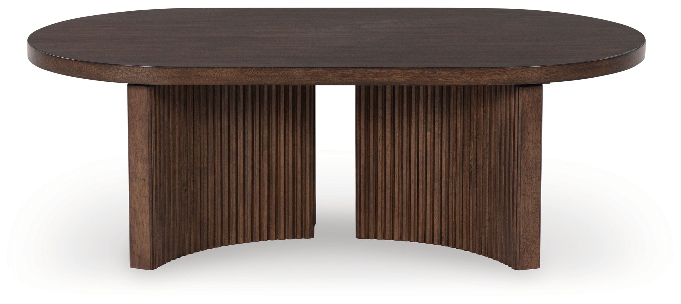 Korestone - Marron foncé - Table basse ovale