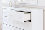 Mollviney - Blanc - Commode et miroir