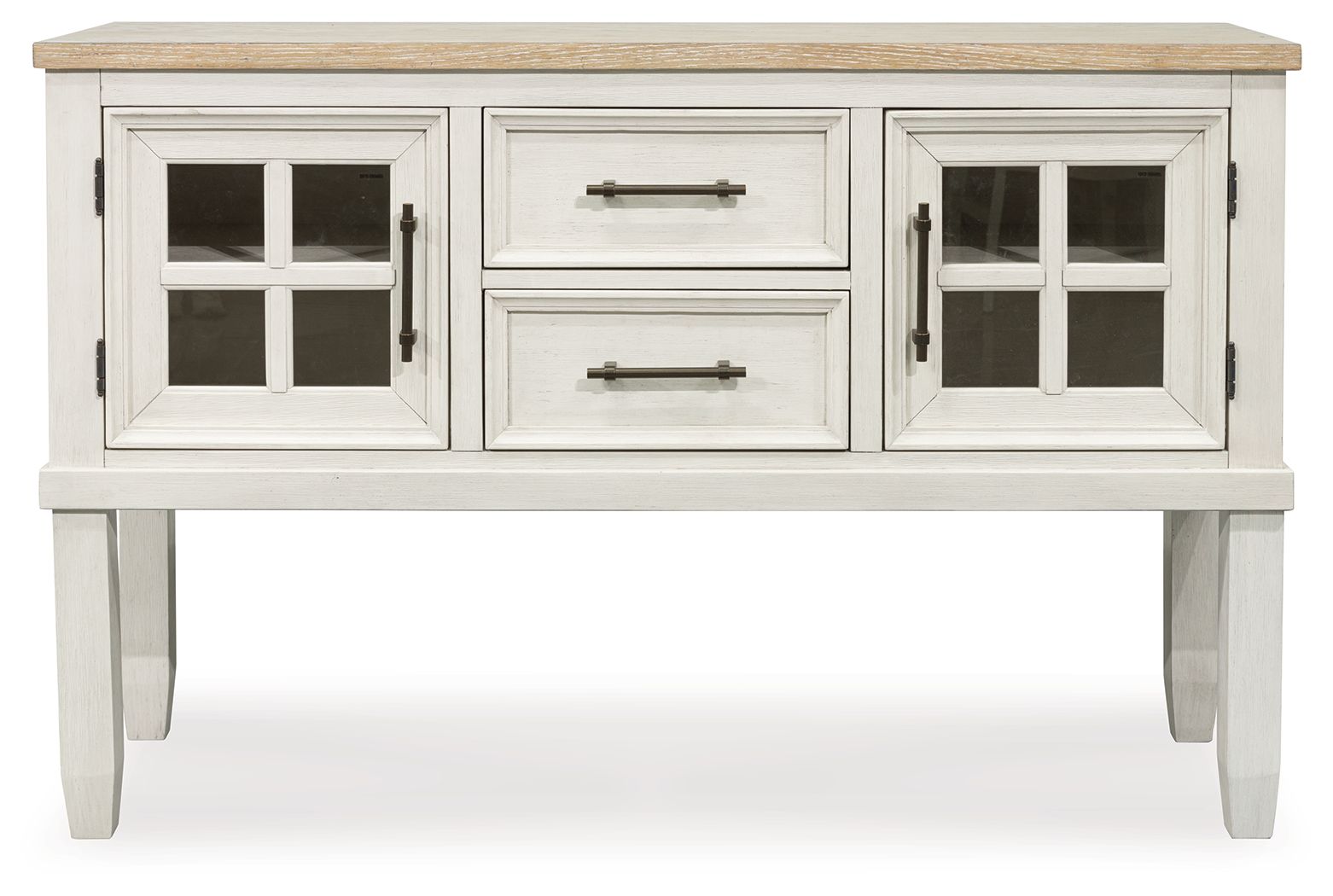 Shaybrock - Blanc antique / Marron - Serveur de salle à manger