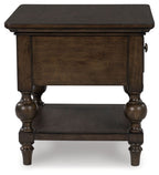 Veramond - Brun foncé - Table d'appoint carrée