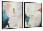 Caldish - Bleu / Blanc / Rose - Ensemble de décoration murale (lot de 2)