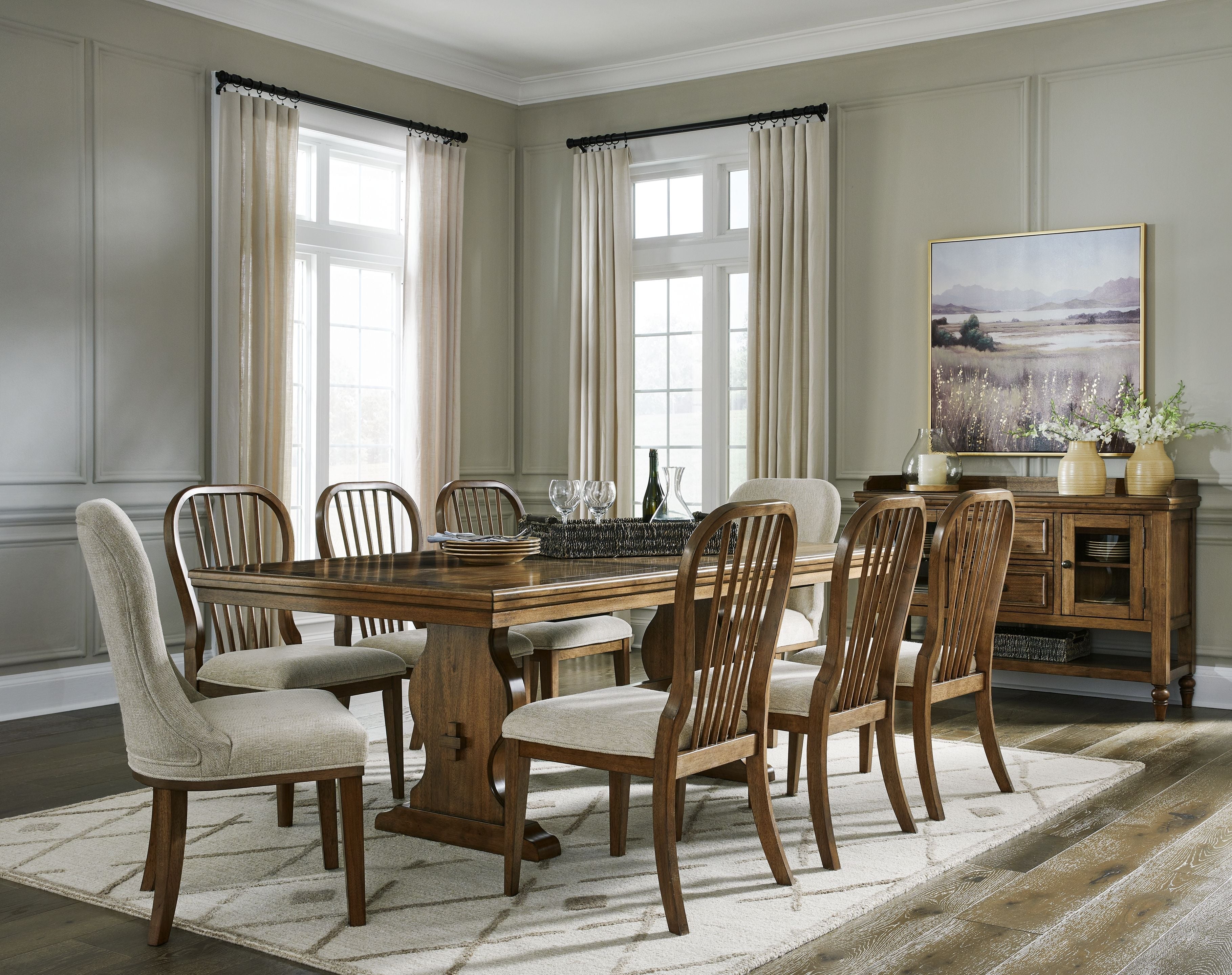 Sturlayne - Ensemble de table rectangulaire extensible