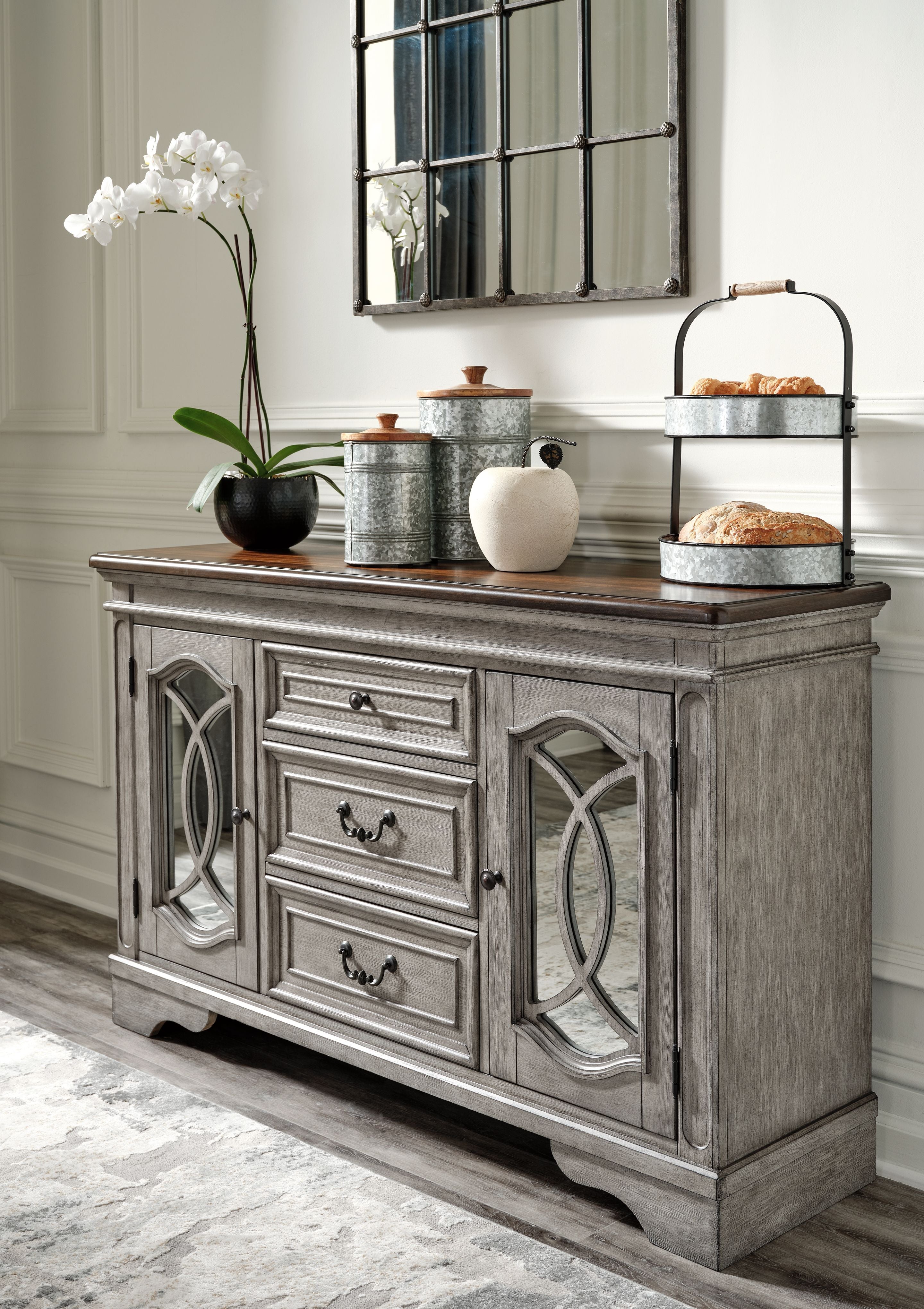 Lodenbay - Gris antique - Serveur de salle à manger