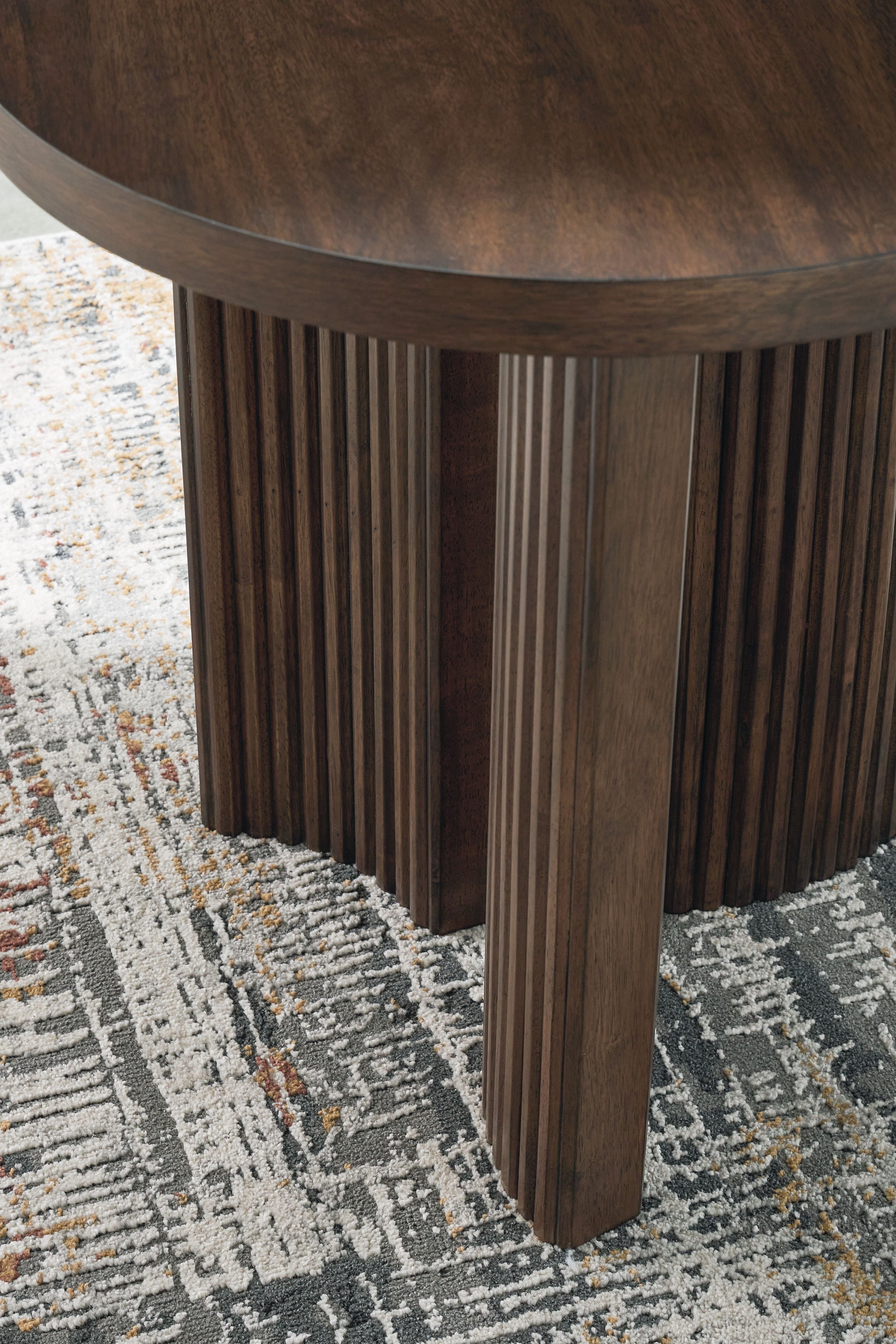 Korestone - Brun foncé - Table d'appoint ronde