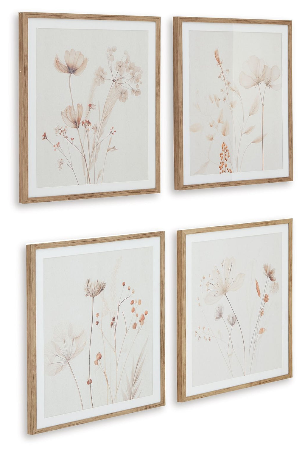 Bondner - Beige / Rouille - Ensemble de décorations murales (lot de 4)