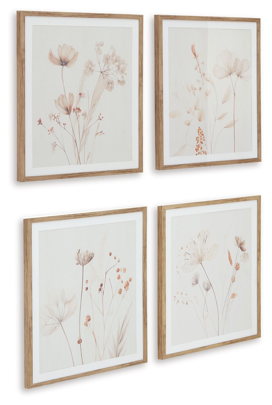 Bondner - Beige / Rouille - Ensemble de décorations murales (lot de 4)