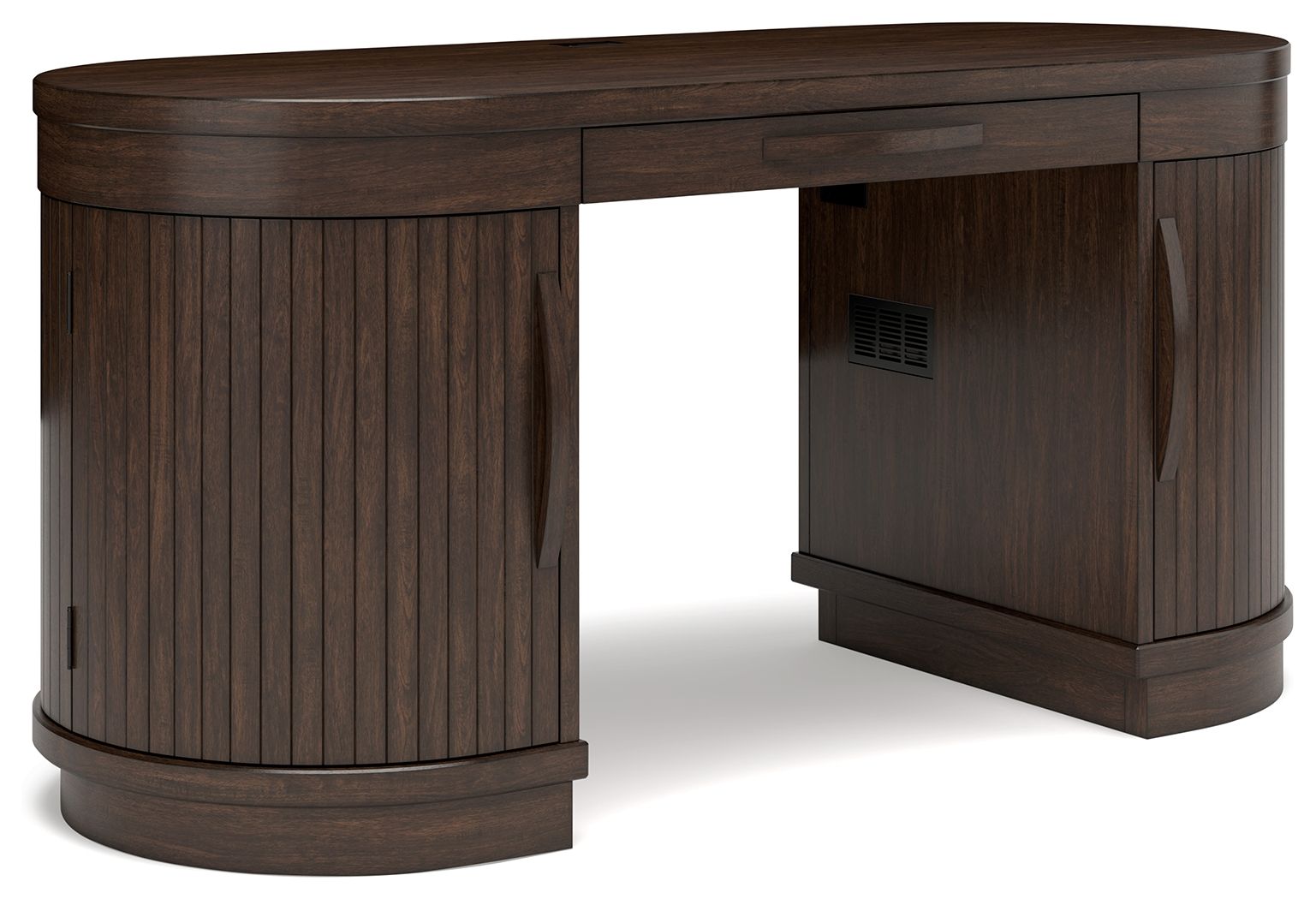 Korestone - Brun chaud - Ensemble 3 pièces - Bureau, chaise et crédence