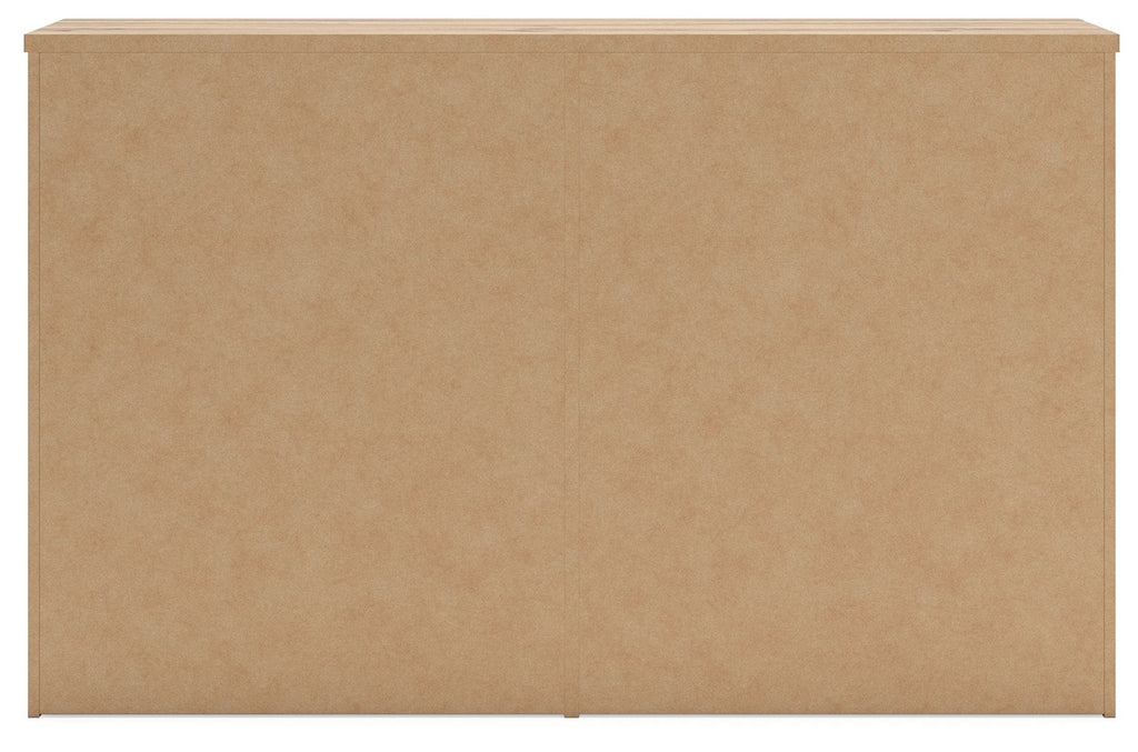 Linnocreek - Blanc / Brun chaud - Commode à six tiroirs