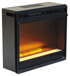 Dorrinson - Meuble TV d'angle avec insert de cheminée