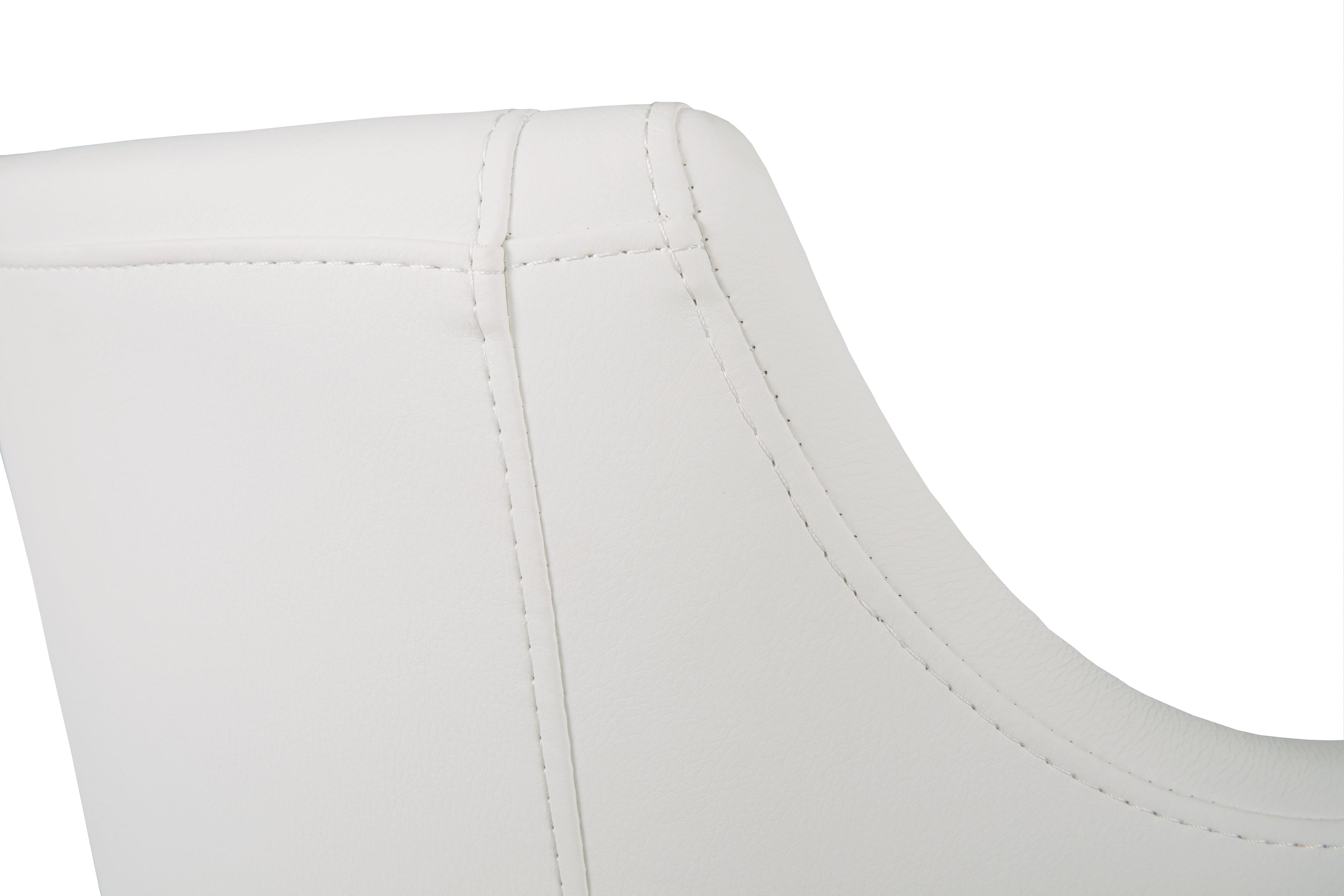 Baraga - Blanc - Chaise de bureau pivotante pour la maison