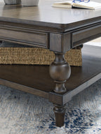 Veramond - Marron foncé - Table basse carrée