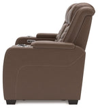 High Impact - Tabac - Causeuse inclinable électrique avec console / Hauteur réglable
