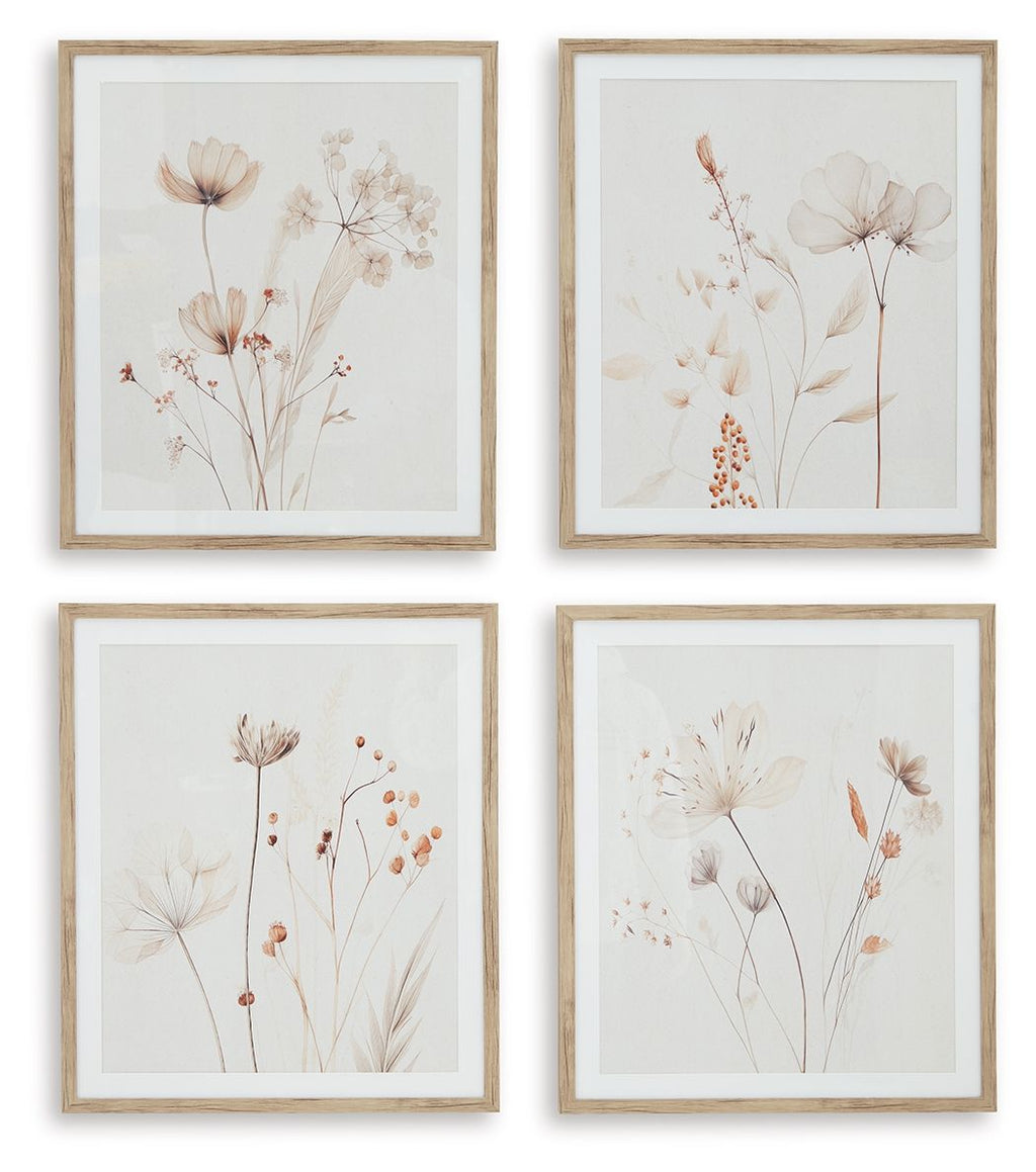 Bondner - Beige / Rouille - Ensemble de décorations murales (lot de 4)