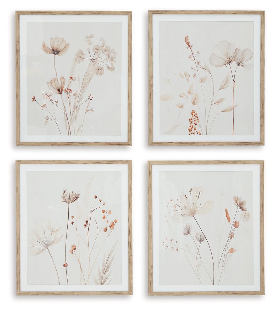 Bondner - Beige / Rouille - Ensemble de décorations murales (lot de 4)
