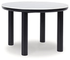 Xandrum - Noir - Table de salle à manger ronde