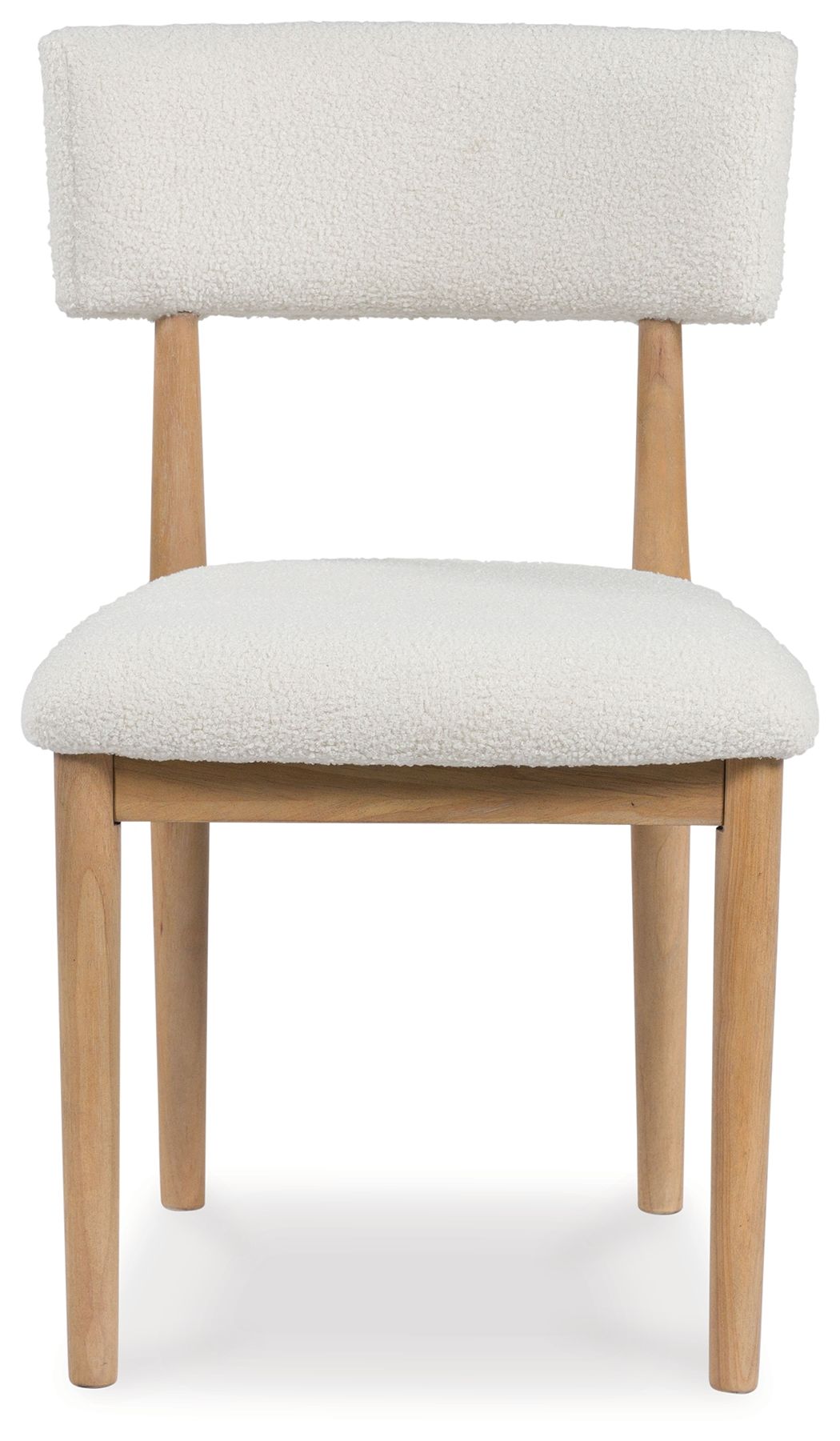 Sawdyn - Blanc / Marron clair - Chaise de salle à manger rembourrée (lot de 2)