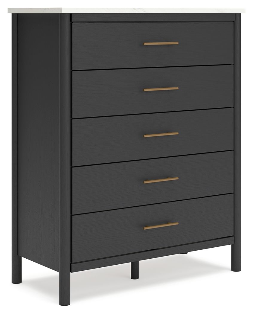Cadmori - Commode large à cinq tiroirs