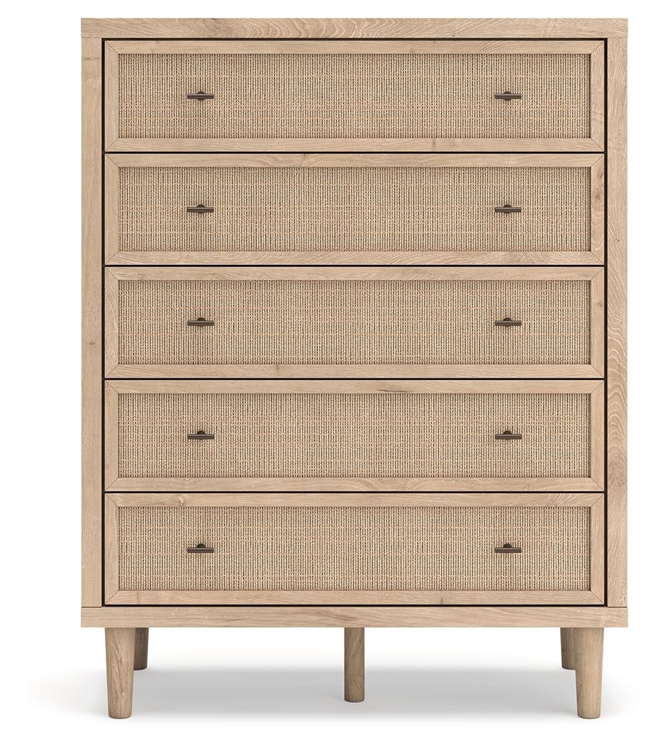 Cielden - Commode large à cinq tiroirs bicolore