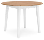 Gesthaven - Table ronde à abattants pour salle à manger