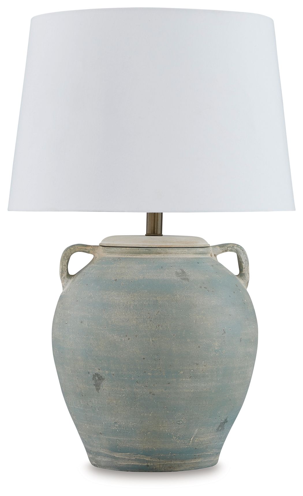 Shawburg - Lampe de table en terre cuite vert antique
