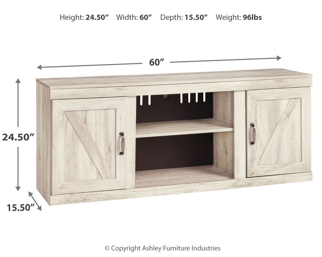 Bellaby - Meuble TV avec option cheminée