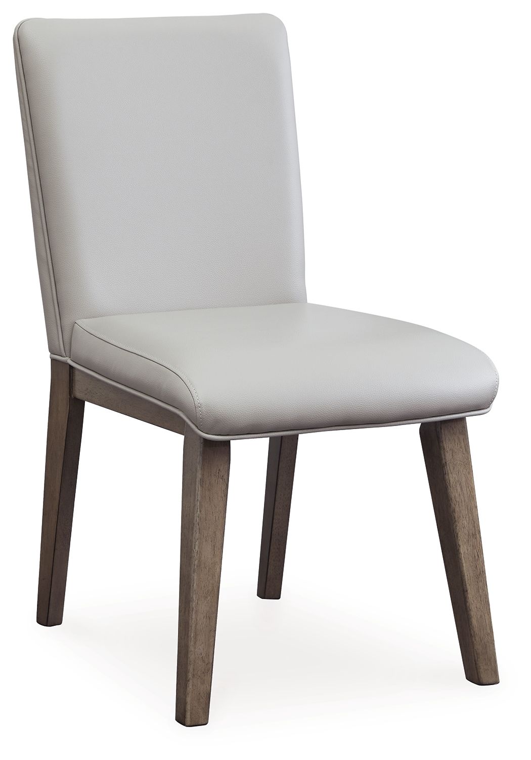 Loyaska - Chaise de salle à manger rembourrée brun grisâtre (lot de 2)