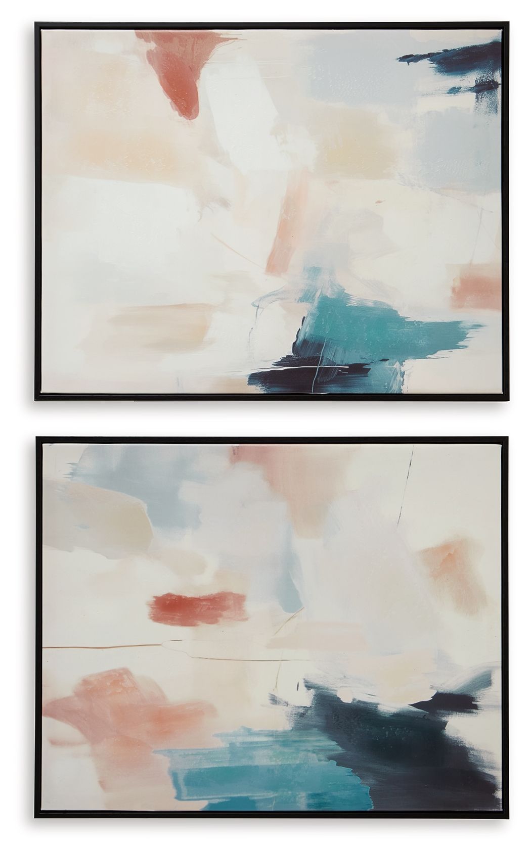 Caldish - Bleu / Blanc / Rose - Ensemble de décoration murale (lot de 2)