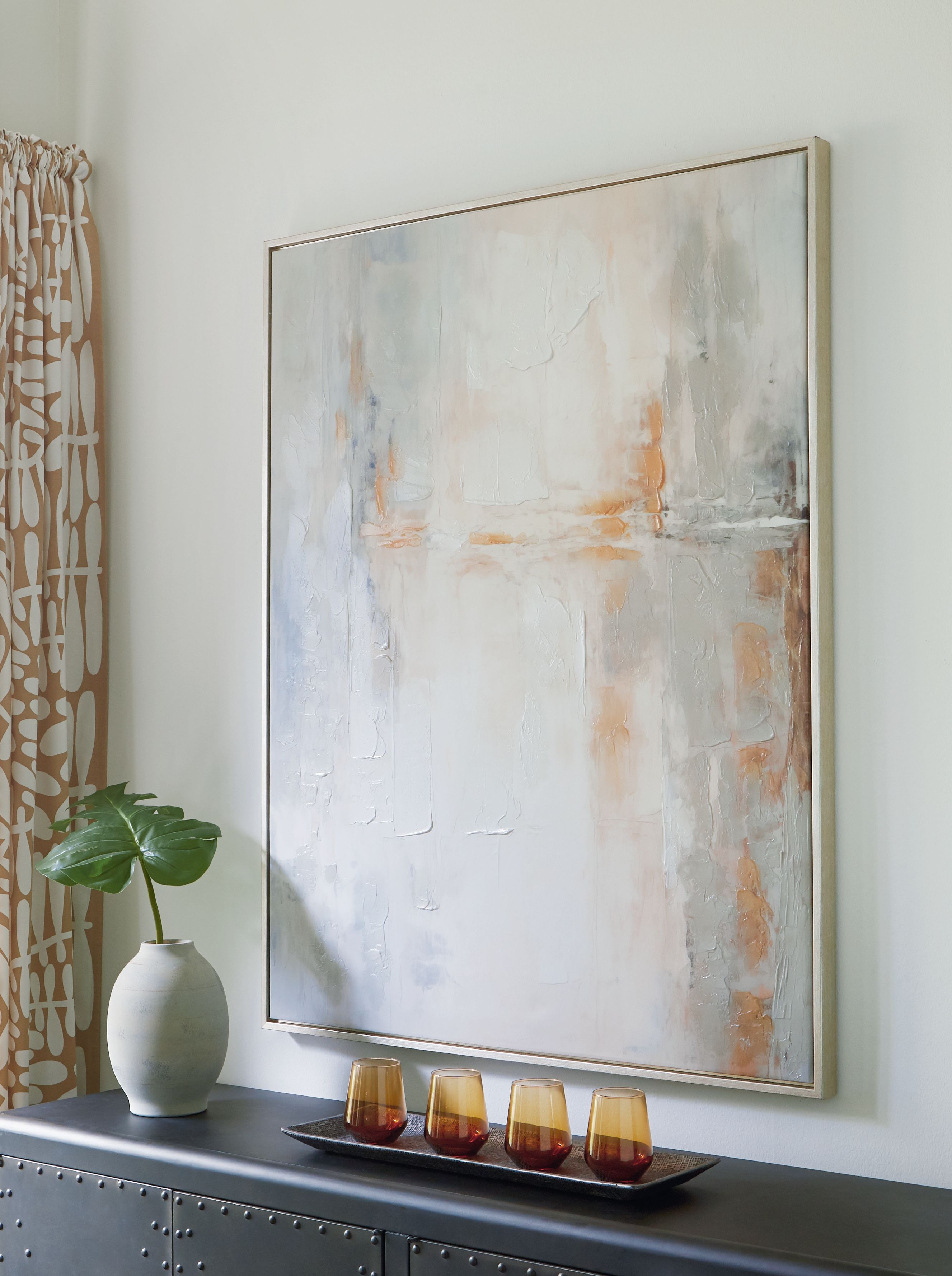 Vallrow - Gris / Ambre - Décoration murale