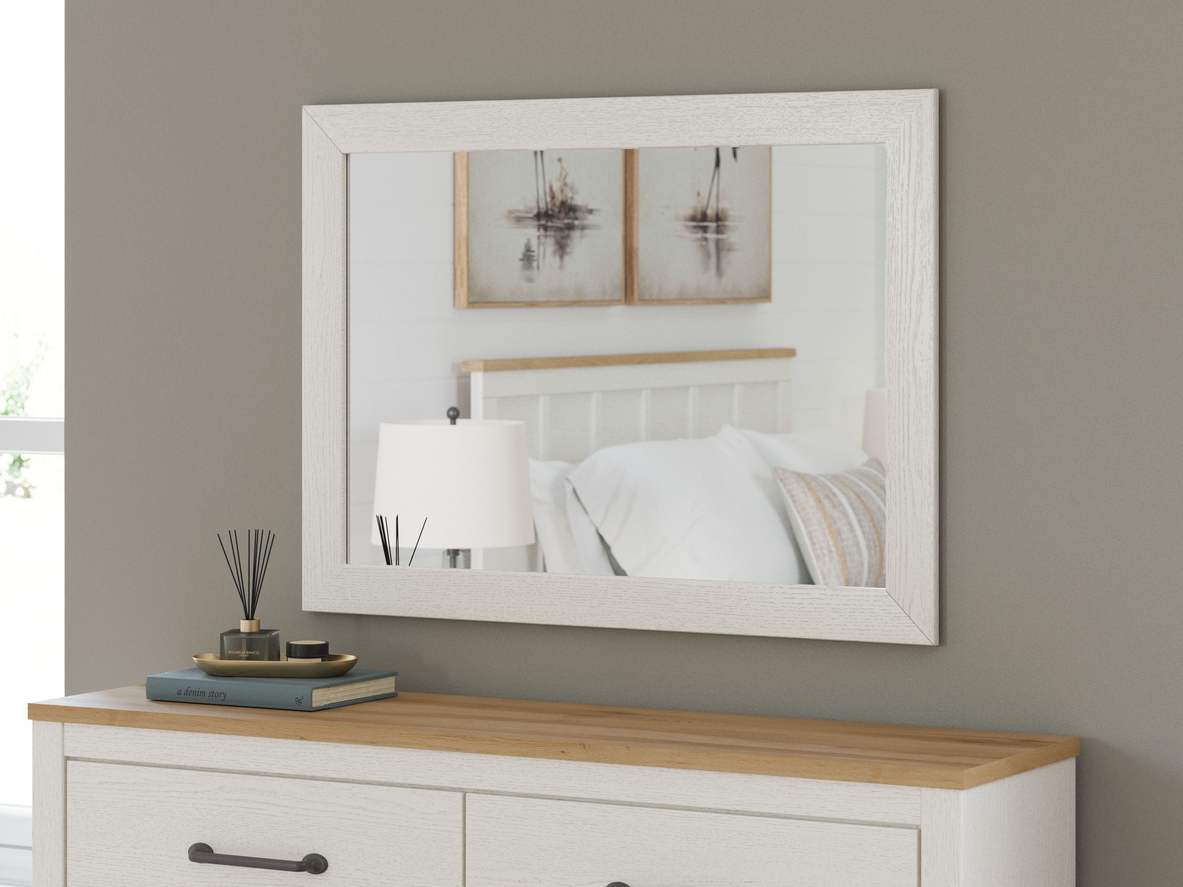 Linnocreek - Blanc - Miroir de chambre