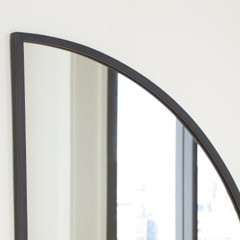 Denlow - Noir - Miroir d'appoint