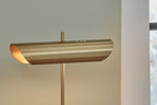 Rowleigh - Finition dorée / Blanc - Lampe de bureau en marbre