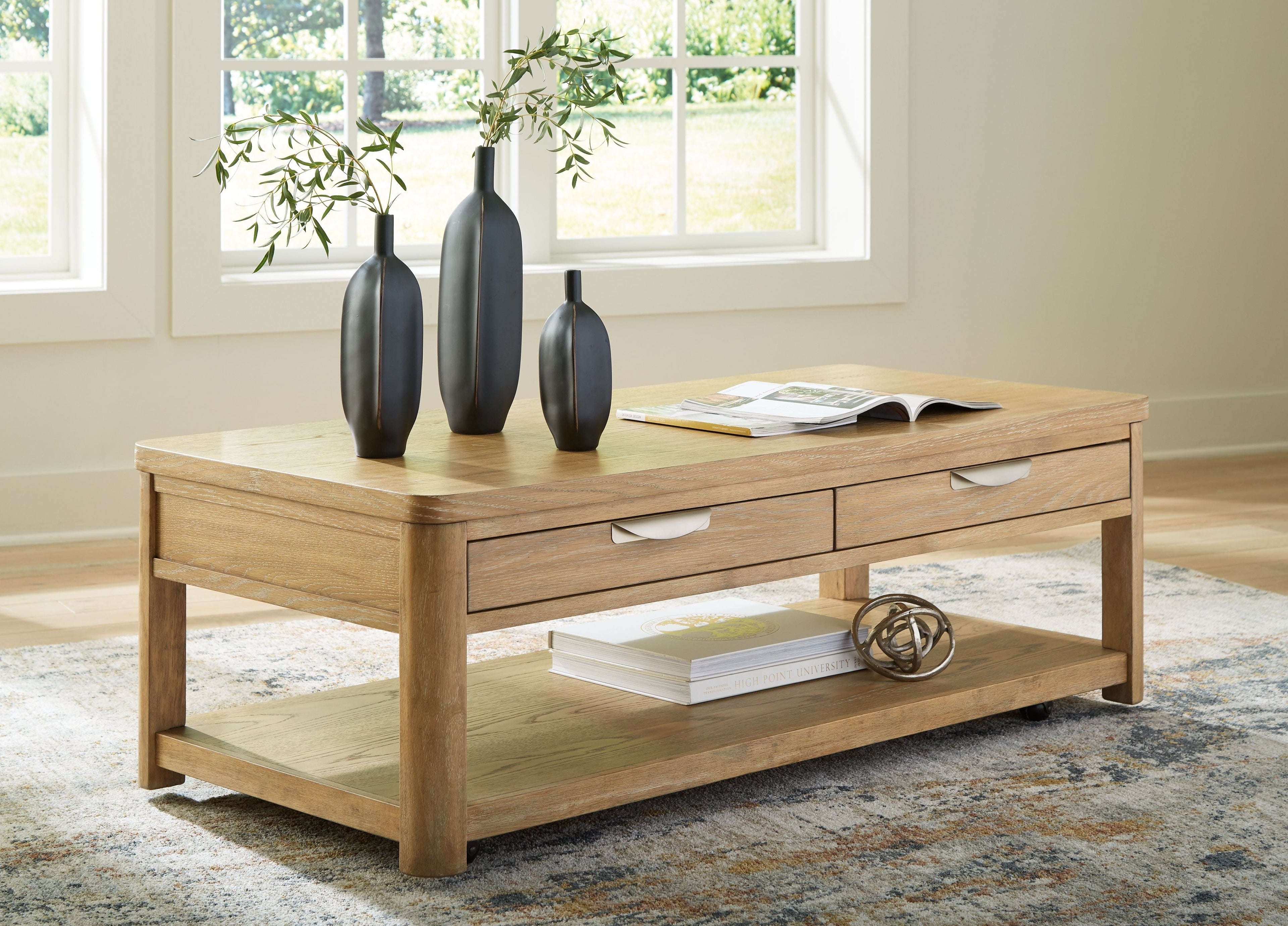 Rencott - Marron clair - Table basse rectangulaire