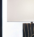 Bartlen - Finition noire/dorée - Lampe de table en poly