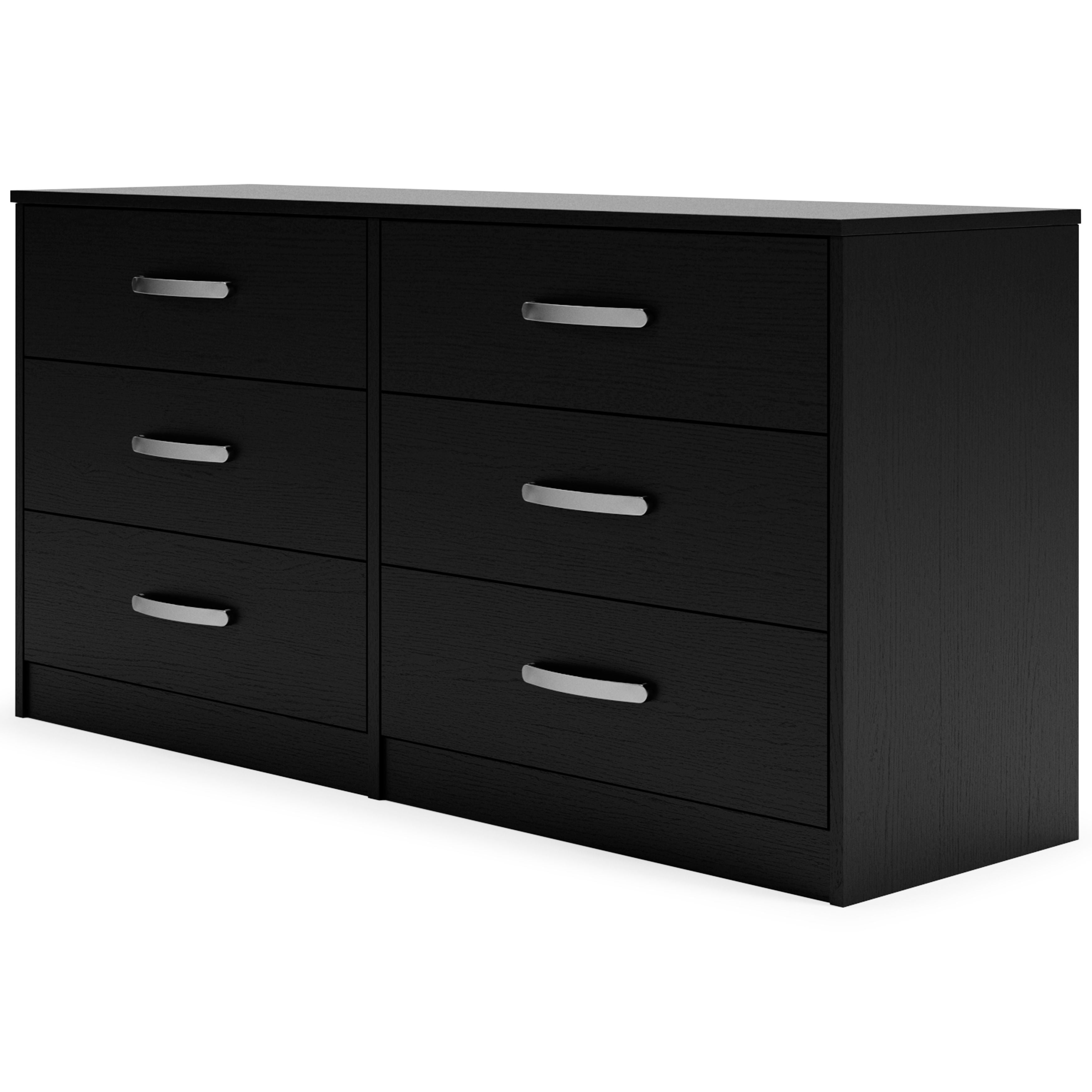 Finch - Noir - Commode à six tiroirs