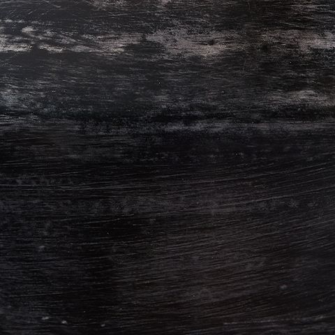 Kerbert - Lampe de table en terre cuite noire vieillie