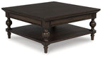 Veramond - Marron foncé - Table basse carrée