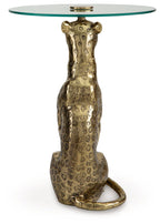 Vallain - Table d'appoint finition or antique