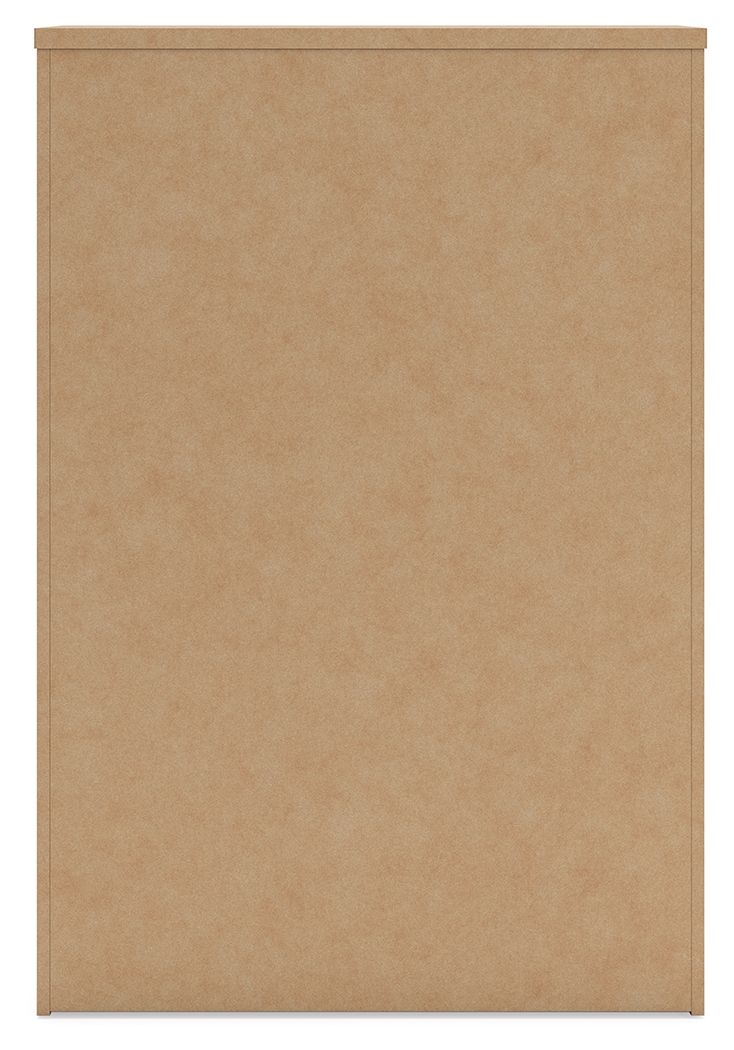 Linnocreek - Blanc / Marron chaud - Commode à quatre tiroirs