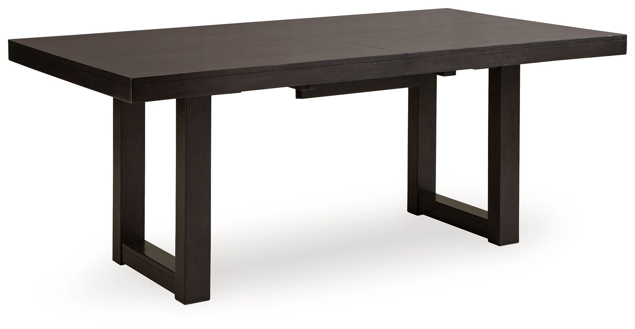 Neymorton - Table à rallonge rectangulaire style papillon, brun gris foncé