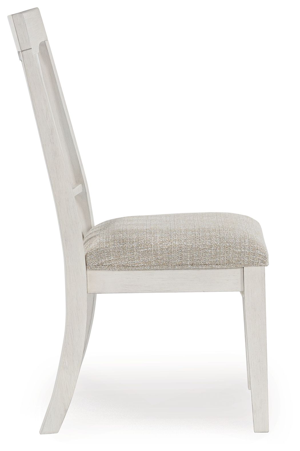 Shaybrock - Chaises de salle à manger rembourrées blanc antique/marron (lot de 2)