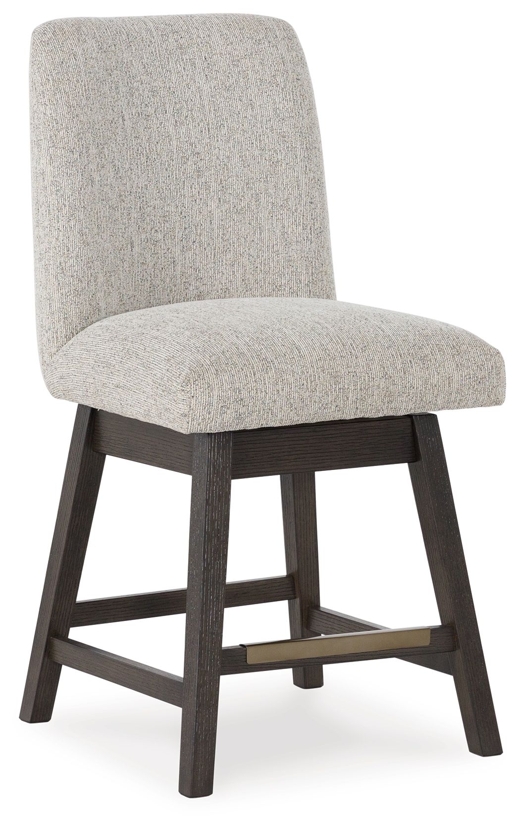Burkhaus - Tabouret de bar pivotant rembourré beige/marron foncé (lot de 2)