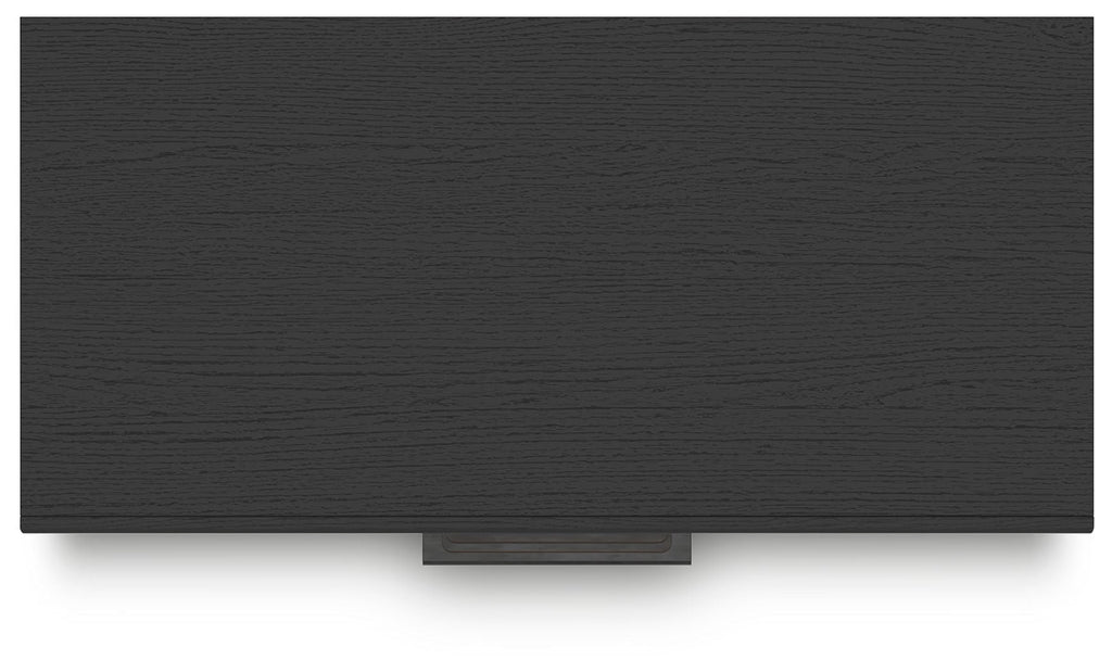 Vertani - Noir / Marron miel - Commode cinq tiroirs