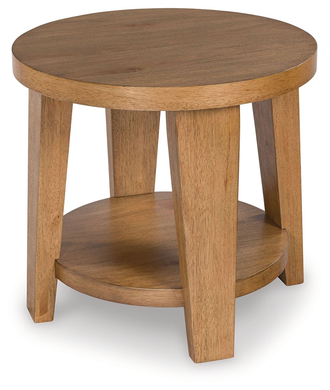Kristiland - Table d'appoint ronde marron clair