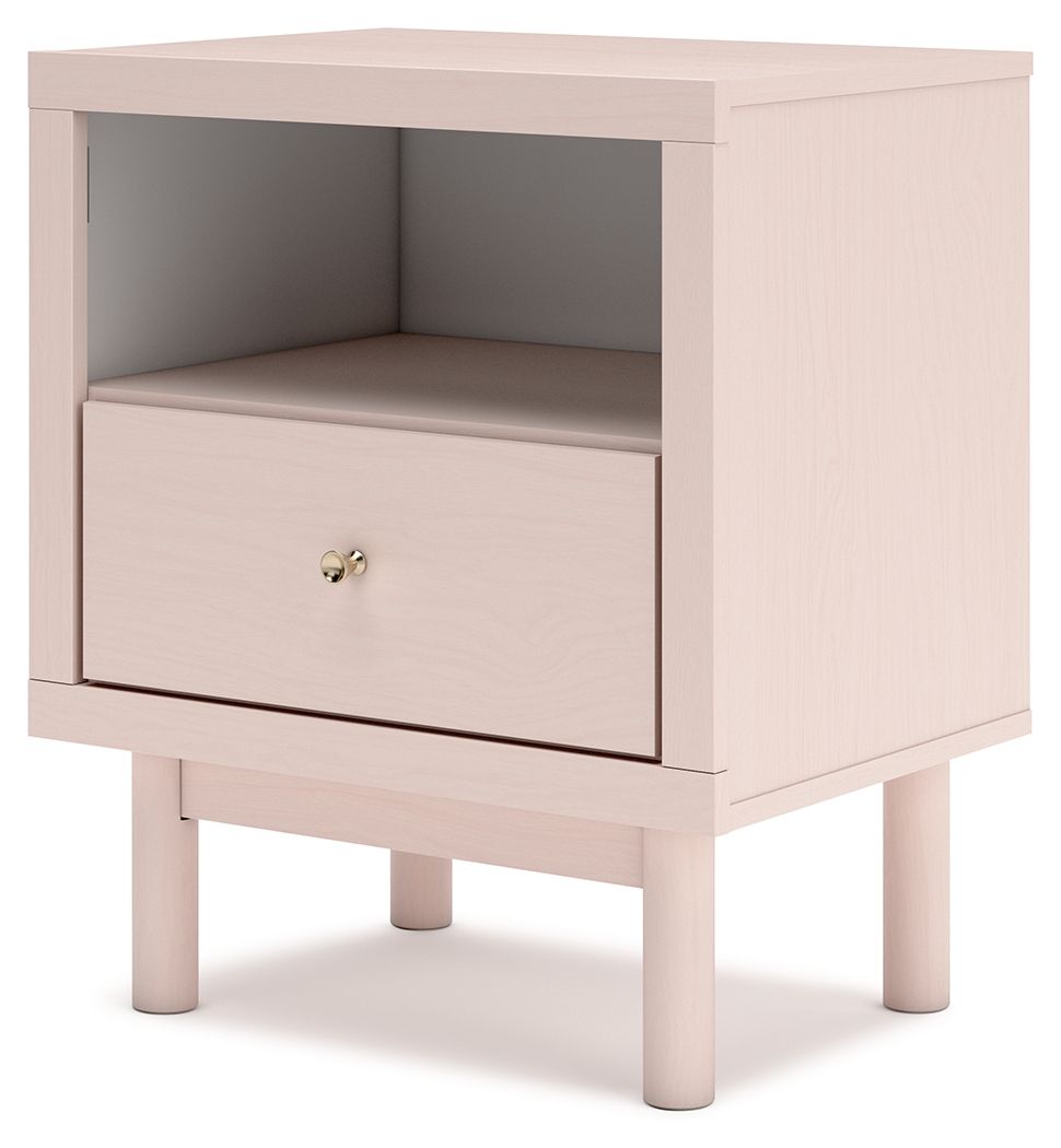Wistenpine - Blush - Table de chevet à un tiroir