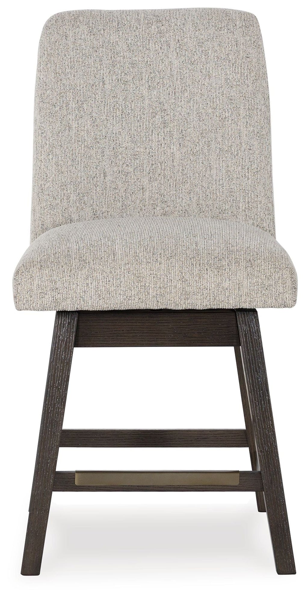Burkhaus - Tabouret de bar pivotant rembourré beige/marron foncé (lot de 2)
